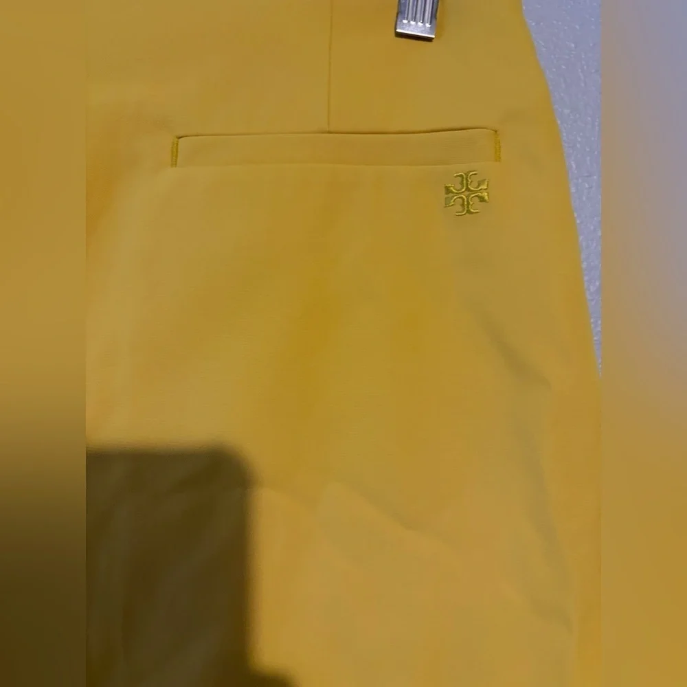 Tory Sport Tech Twill Ruffle Skort in yellow